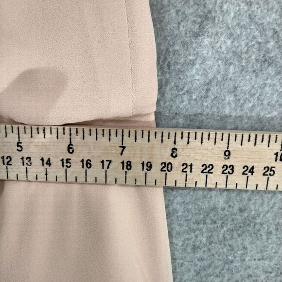 Lulu's Fit And Flare Dress Size Small Blush Pink Lace Up Knee Length Halter Top - Picture 5 of 11